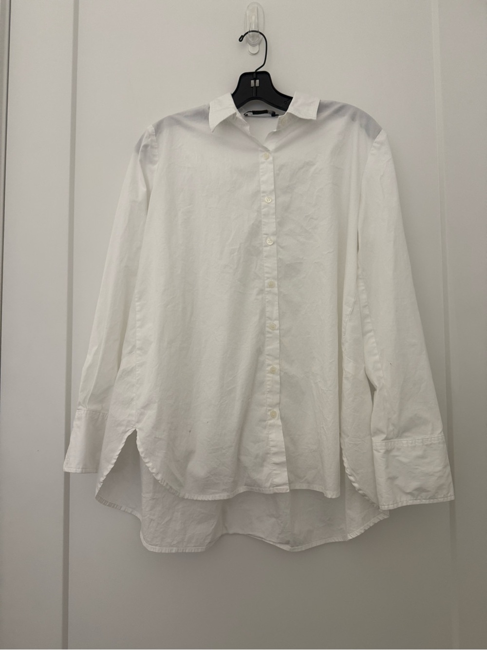 Hatch White Oversized Button-Up Dress Shirt